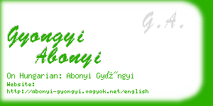 gyongyi abonyi business card